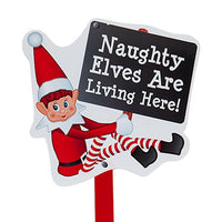 Naughty Elf Garden Sign — alternative