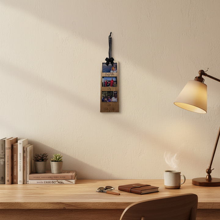 Laser printed wooden photo frame 