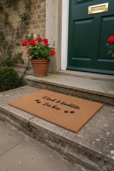 Funny dog door mat