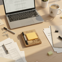 Personalised Wooden Sticky Note Holder