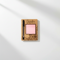 Personalised Wooden Sticky Note Holder & Pen Set