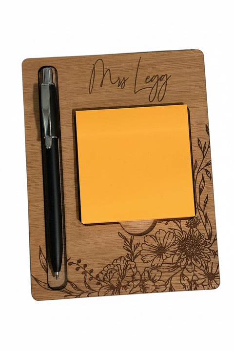 Personalised Wooden Sticky Note Holder