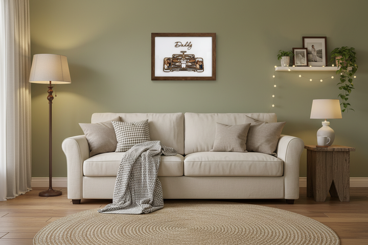 Personalised Formula 1 Car Gift for Dad – Custom A4 Frame