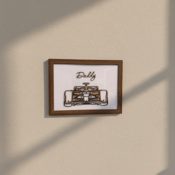 Personalised Formula 1 Car Gift for Dad – Custom A4 Frame