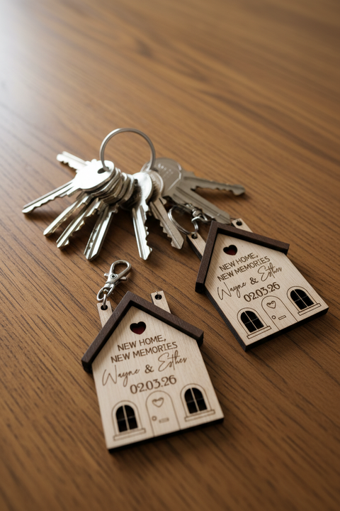 New Home Keyrings (Pair)